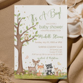 Ruban En Satin Aquarelle blanche Animaux des bois