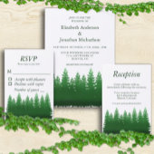 Serviette En Papier Aquarelle Bois Pines Mariage Napkins
