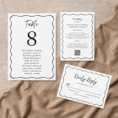 Just Love Handgeschreven Wavy Lijst Zwart & Wit Save The Date (Personaliseer de collectie van deze zelfstandige maker.)