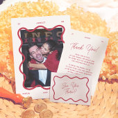 Colorful Retro Wavy Frame  Modern Wedding Gastenboek