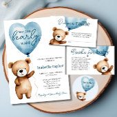 Invitation En Aluminium On peut attendre l'invitation Baby shower garçon