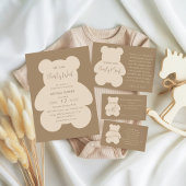 Carte D'accompagnement Bearly Wait Beige Guess How Many Gummy Bears