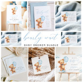 Serviette En Papier Baby shower d'ours à ballon bleu