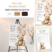 Invitation de Baby shower de ballon d'ours