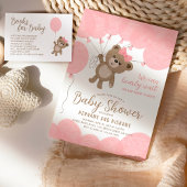 Serviette En Papier Ballons roses Ours Teddy Baby shower fille rose