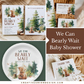 Assiettes En Carton We Can Bearly Wait Woodland Baby Shower Plates