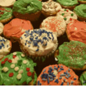 Cupcakes de Noël avec paillettes