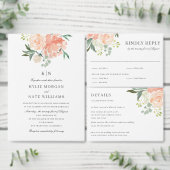 Numéro De Table Mariage de monogramme floral à l'aquarelle douce (Personnalisez la collection de ce créateur indépendant.)