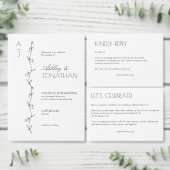 Menu Réception De Mariage De Divider Floral Bio Moderne (Personnalisez la collection de ce créateur indépendant.)