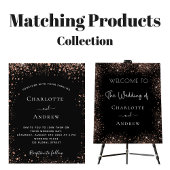 Livre d'invité mariage noir rose or parties scinti