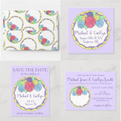 Bruiloft Verjaardagstaart Bloemen Pastel Icing Roo Cadeaupapier