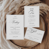 Invitation Écriture de calligraphie élégante Monogramme Maria