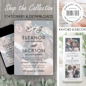 Cartons Réponse QR Code et options de repas Chic simple Mariage ph
