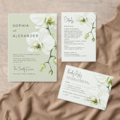Étiquette d'adresse de retour Orchidée Mariage. (Personnalisez la collection de ce créateur indépendant. )