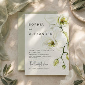 Cartes de réponse de mariage Orchidée