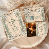 Save The Date Art Nouveau Floral mariage