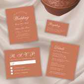 Serviette En Papier Mariage Terracotta M. et Mme Brown White Script