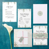 Numéro De Table Modern floral wedding Table card