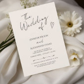 Minimalistische moderne bruiloft flat dank u kaart