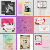 Floral Pattern Arc-en-ciel Programme de mariage d'