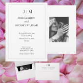 Bordure minimaliste noire moderne simple RSVP