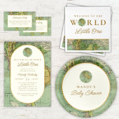 Gepersonaliseerd reizen Baby shower Dank u voor uw Ronde Sticker