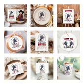  rode cowboy rodeo 3e verjaardag kaart