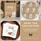 Assiettes En Carton Dirty Thirty Western Country 30e fête d'anniversai