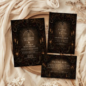 Invitation Mariage gothique de campagne occidental