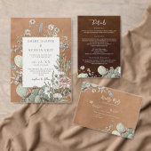 Menu Western Cowboy Vintage Southwest Floral Wedding (Personnalisez la collection de ce créateur indépendant. )