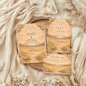 Save The Date Western Desert Canyon Wedding