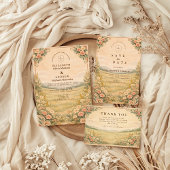 Cartons Réponse Western Desert Floral Arch Wedding