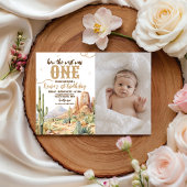 Western First Birthday Invitation Kaart