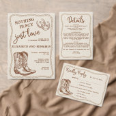 Carte D'accompagnement Western Rustic Mariage Détails Site Web Code QR (Personnalisez la collection de ce créateur indépendant. )