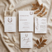 Rustic Western Horseshoe Custom Monogram Mariage