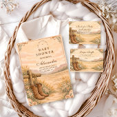 Invitation Western Saddle Desert Baby Shower