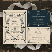 Invitation Cowboy Mariage Rustique Vintage Ouest Élégant