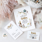 Carte De Remerciements Photo Mariage de la main fanée Whimsical