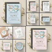 Serviette En Papier Vêtements Whimsical Baby shower neutre genre