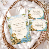 Invitation Ours Fantaisiste Pêche Fête de Naissance