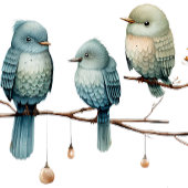 Whimsical Birds on Branches Pastel Baby shower Shot Glas