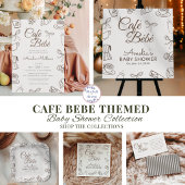 Invitation Cafe Bebe Marron Arc Baby Shower