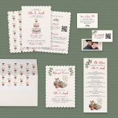 Menu de mariage de vacances de journal de Yule fan