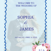 Carte De Placement Whimsical Citrus Pink & flower Wedding