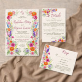 Cartons Réponse Code QR de site Web de mariage de fleurs de jardin (Personnalisez la collection de ce créateur indépendant. )