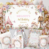 Fairy flower 3rd birthday Invitation Kaart