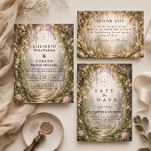 Save The Date Mariage féerique en forêt enchantée