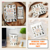 Whimsical Funny Animals 2nd Birthday Party Ronde Sticker