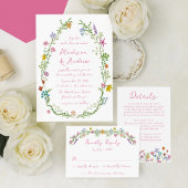 Menu Mariage Champêtre de Fleurs Sauvages
