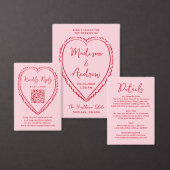 Whimsical Blue Heart Wedding Save The Date (Personaliseer de collectie van deze zelfstandige maker.)